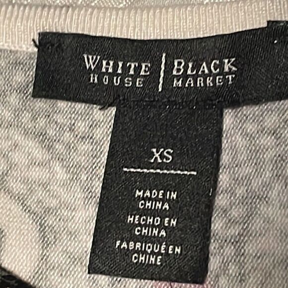 White House Black Market EUC modern paisley dolman sleeve sweater size XS - Picture 7 of 9